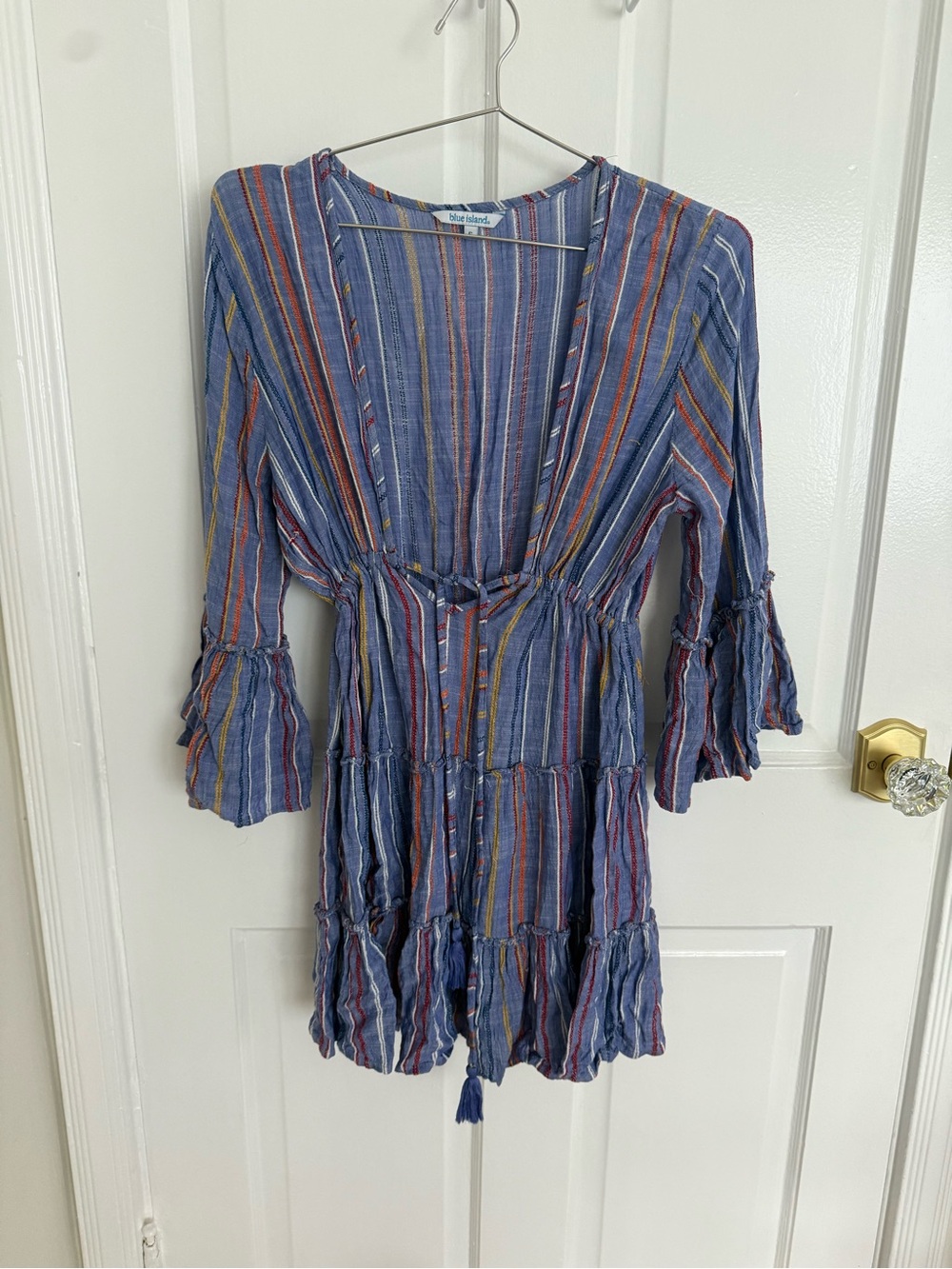 blue island Blue Multi-Stripe Tunic